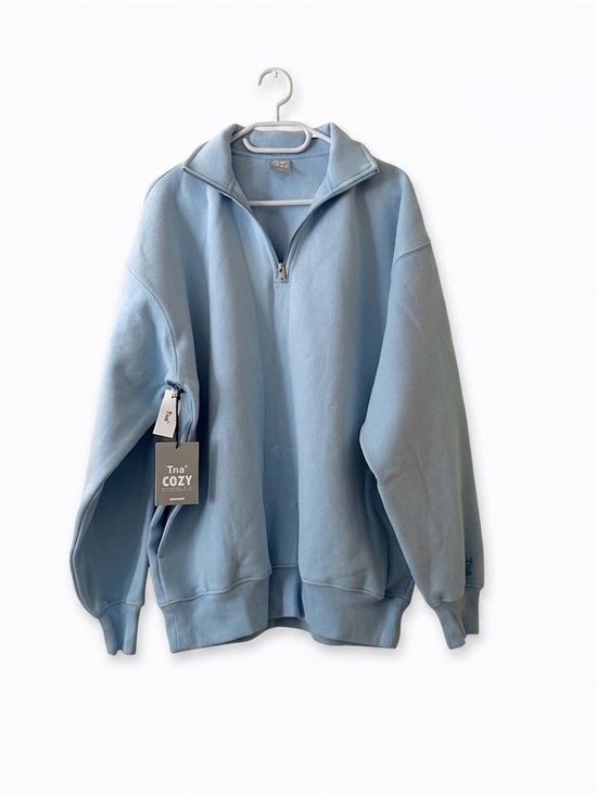 TNA Tops - TNA Light Blue Cozy Half-Zip Pullover